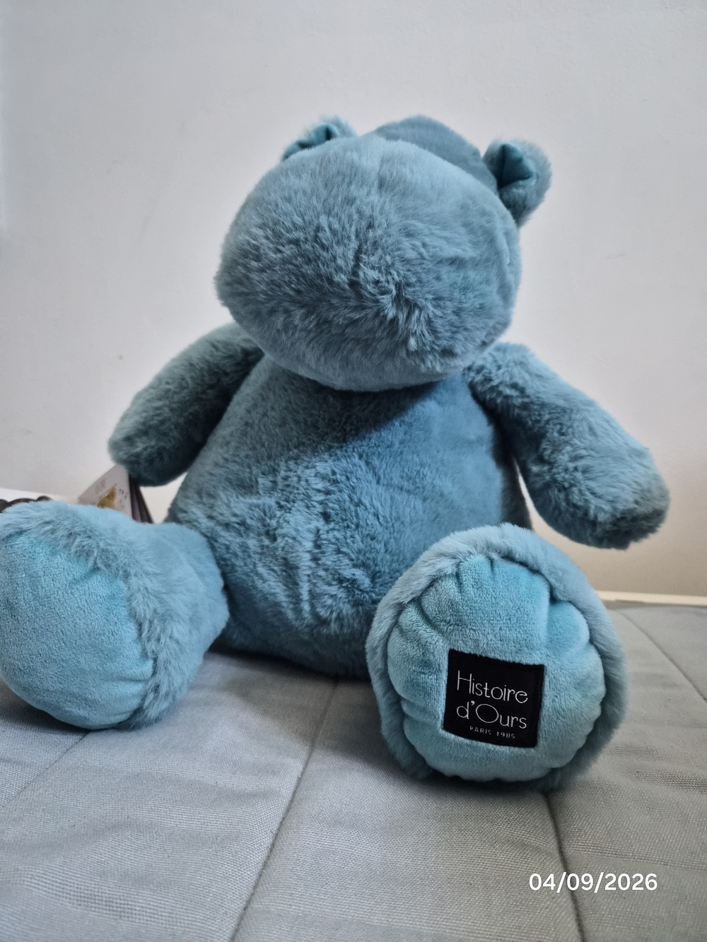 FAO SCHWARZ Blue Plush Hippo Stuffed Animal - Picture 8 of 15